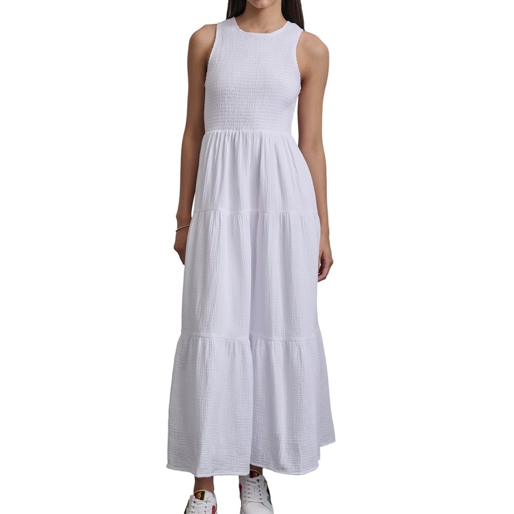DKNY Smocked Maxi Dress